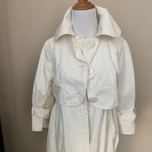 BEBE White Button Trench Coat Sz S